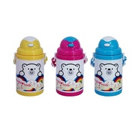 Bouteilles d'eau isothermes en plastique pour enfants avec couvercles rabattables vierges pour sublimation, tasses à bec verseur pour enfants pour sublimation