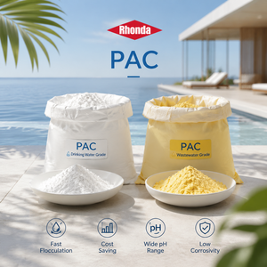 RHONDA PAC Policloruro <span class=keywords><strong>de</strong></span> Aluminio 28-30% Al2O3 Floculante <span class=keywords><strong>de</strong></span> Clarificación Rápida Bajo en Residuos Limpiador para Piscinas y Spas Excelente - Product Image 1