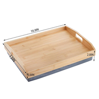 Groothandel Huis Bed & Breakfast Serveerschaal Draagbare Laptop Bureau Bamboe Lap Tray met Afneembaar Kussen