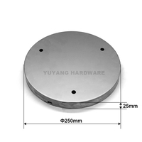 Vente en gros de canopies de plafond rondes en métal à 3 trous personnalisées pour lustre, modèle Y-P09, 250 mm, origine Guangdong