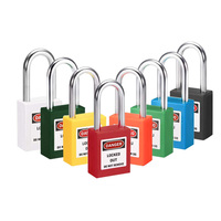 Cadenas de sécurité industriel en acier inoxydable de 6mm, cadenas de sécurité à Double clé en plastique