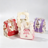 Caja de Regalo Roja de Lujo para Dulces de Boda, Caja de Recuerdo de Cartón Blanco de 300 g/m², Fabricante Mayorista