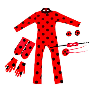 <span class=keywords><strong>Costume</strong></span> da Coccinella per Bambine, Tuta per Cosplay di Halloween, Abbigliamento per Spettacoli in Poliestere - Product Image 5