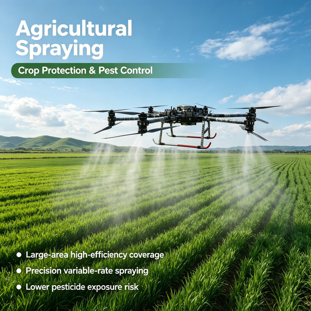 Heavy Duty Hexacopter for Aerial Spraying Orchards Vineyards Crops Precision Agriculture UAV With Spray System