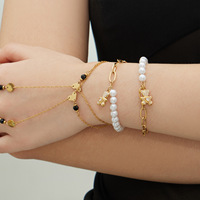 Bracelet chaîne géométrique en acier inoxydable avec pendentif cœur en zircon pour femme, bijoux de mode à superposer, vente en gros