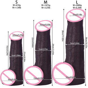 Pénis <span class=keywords><strong>de</strong></span> simulation géant en forme <span class=keywords><strong>de</strong></span> queue <span class=keywords><strong>de</strong></span> cheval, pour usage féminin adulte, avec œufs - Product Image 4