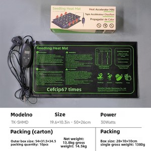 X144 Venta al por mayor de fábrica: Tapete calefactor eléctrico impermeable de 20*10 pulgadas para <span class=keywords><strong>cultivo</strong></span> de plántulas y suministros de jardinería - Product Image 4