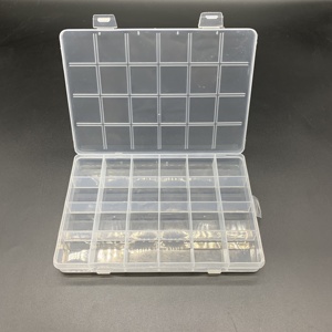 24 Divider Detachable Transparent <strong>Storage</strong> Tool case with Parts <strong>Small</strong> Plastic Compartment <strong>Boxes</strong> with <strong>Lid</strong> - Product Image 4