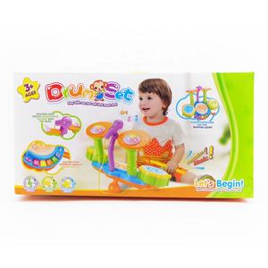 Juego de batería eléctrica de juguete de dibujos animados con 2 baquetas y micrófono Instrumento musical <span class=keywords><strong>para</strong></span> niños pequeños Ritmo temprano y juego de sonido - Product Image 6