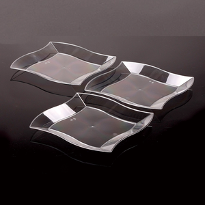 Plaque rectangulaire en plastique jetable de qualité supérieure pour les mariages et les fêtes - Product Image 2