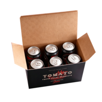 Boîte d'expédition personnalisée en carton ondulé entièrement imprimée pour boissons en conserve, expédition sécurisée