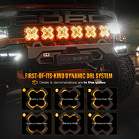 Barres lumineuses LED étanches Novsight Halo Pro pour conduite tout-terrain 4x4, projecteurs laser LED antibrouillard, éclairage de travail tout-terrain pour voiture