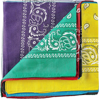 Desain Kustom Bandana Paisley Warna-warni 100% Katun Cetak Logo Kustom Bandana Fashion Multifungsi