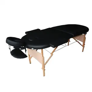 Mesa de massagem portátil ajustável em altura para uso específico Mesa de massagem de madeira maciça para uso geral
