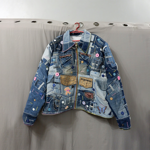 DiZNEW Apparel Manufacturer Custom Men's <strong>Jackets</strong> Designer Hip Hop Heavyweight Zip up Jean <strong>Jacket</strong> Men - Product Image 3