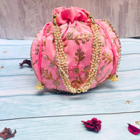 Brodé Zari travail poignet sac à main pour mariage Potli sac retour cadeaux pour femmes fil ethnique brodé femmes sacs à main