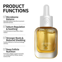 Sérum Élixir Activant les Pores du Microbiome Capillaire à Marque Blanche, Complexe Probiotique Double, Régulation du Sébum, Soutien Collagène et Mélanine