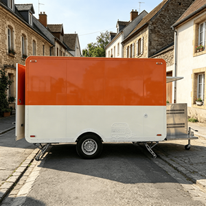 Towable Hot Dog Cart With <b>Grill</b> Mobile Beverage Trailer Coffee Trailer Ice Cream Burgers Fast Food Snack Van Food Truck - Product Image 4