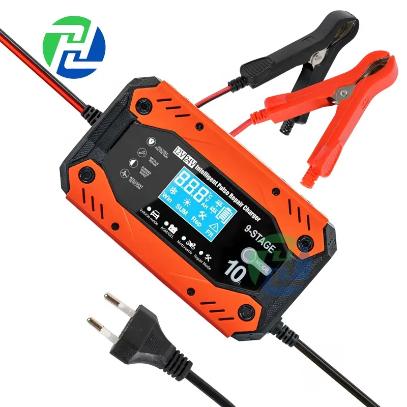 12V 24V Automatische Intelligente Pulsreparatie Auto Acculader Rj Tianya Oplader 12V Oplaadbaar