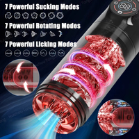 Automatischer Masturbator für Männer, Taschenmuschi-Stimulator mit 3 Pumpen, 7 Stoß-, Rotations- und Vibrationsmodi, Masturbationsspielzeug für Männer