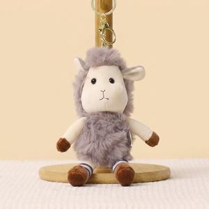 Porte-clés en peluche mouton mignon en gros, jouet agneau personnalisé avec logo, mini pendentif animal OEM ODM pour cadeau promotionnel - Product Image 5