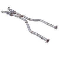 Tubo de Escape GFC Compatible con Lexus IS500 RCF GSF 5.0L V8 SUS304, Tubo Medio de Rendimiento de Igual Longitud, con Resonador Doble