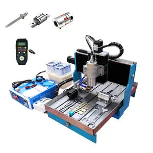 Tuyến tính guideway CNC Router 6040l 1.5KW VFD nước làm mát trục chính USB 3 trục 4 trục kim loại khắc máy thép bảng