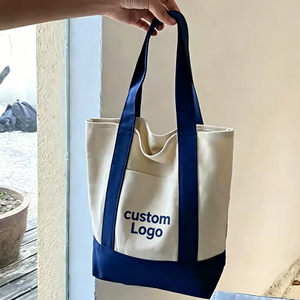 Fashion Custom Personalized Embroidered Logo Reusable Mini Small Cotton Canvas Shopping <strong>Tote</strong> <strong>Bag</strong> with Pocket <strong>for</strong> Daily Use - Product Image 2