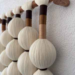 Dimensioni personalizzabili colore macramè parete arte grande verticale Mandal Insumos appendere decorazioni per anniversario di compleanno in cotone - Product Image 3