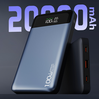 2025 produk pribadi baru 100W Power Bank 20000mAh pengisian cepat Aksesori komputer Laptop negara padat Power Bank ramping
