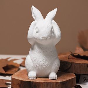 قالب سيليكون ثلاثي الأبعاد بتصميم أرنب للأعمال اليدوية، قالب شموع أرنب عيد الفصح، ديكور منزلي مصنوع يدويًا من الجبس والراتنج والأسمنت - Product Image 5