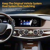 Écran IPS 12,3+12,3 pouces, Android CarPlay, Wi-Fi, GPS, lecteur multimédia, résolution 1920x720 pour Mercedes-Benz Classe S Coupé