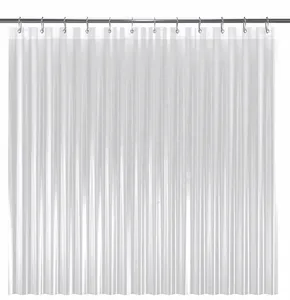 8g Heavy Duty Waterproof Peva Shower Curtain Liner With Magnets 72 X 72 Or Customized Peva Transparent Bath Curtains