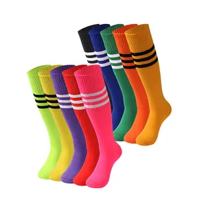 Kaite personalizado de alta calidad transpirable tubo calcetín deportivo equipo hasta la rodilla calcetines de fútbol