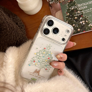 Custodia <span class=keywords><strong>Trasparente</strong></span> Antiurto con Graffiti Natalizi per <span class=keywords><strong>Apple</strong></span> 17pro, <span class=keywords><strong>Cover</strong></span> Protettiva Anti-Caduta per iPhone 16 - Product Image 1