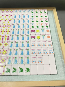 Jeu de tuiles en acrylique personnalisé, élégant et luxueux, cadeau de jeu gravé, ensemble de tuiles de mahjong américain de luxe - Product Image 5