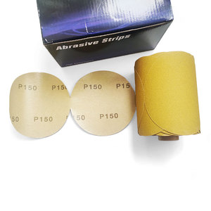 Vàng 5-inch cát mài mòn Đĩa thép tròn gốm đánh bóng giấy với PSA ủng hộ bề mặt mài OEM tùy chỉnh - Product Image 4