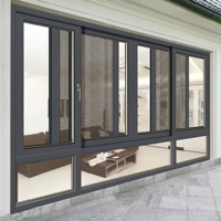 Ventanas Corredizas Horizontales de Aluminio con Mosquitera, Vidrio Templado, Ventana Antimosquitos para Villa, Apartamento, Patio, Balcón