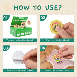 Patchs apaisants personnalisés avec logo, 12 autocollants aux phéromones pour chats, soulagement de l'anxiété et gestion du stress félin - Product Image 5