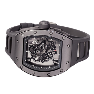 Reloj Mecánico Tourbillon Esqueleto de Alta Calidad, Exquisito y Totalmente Funcional con Correa de Goma, Reloj de Negocios con Hora <span class=keywords><strong>Mundial</strong></span> - Product Image 3
