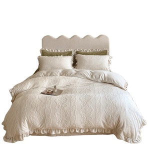 4 piezas gruesas y esponjosas patrón 3D de lujo de lana cama ropa de cama funda nórdica juego de sábanas con 2 fundas de almohada para niños y adultos - Product Image 1