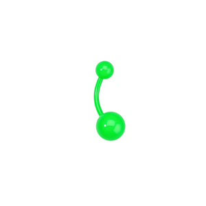 Anneau de nombril en acier inoxydable, couleur bonbon, électroplaqué, motif géométrique, finition peinte, double filetage, bijou corporel - Product Image 5
