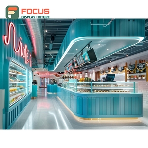 ชั้นวางสินค้ากาแฟขนาดใหญ่ สีวอลนัทดำ สำหรับแสดงสินค้าแบรนด์ดัง บริเวณร้านเบเกอรี่ คาเฟ่ - Product Image 3