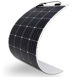 CEC certification in Europe All Black single-crystal silicon Easy to store flat 100w flexible solar panels