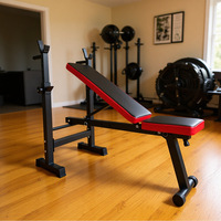 Banc de musculation pliable réglable, banc d'entraînement multifonctionnel, cadre en acier, banc d'exercice pour la salle de sport à domicile