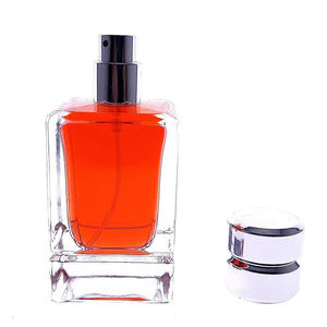 High Quality 50ml Clear Glass <b>Perfume</b> <b>Bottles</b> <b>Empty</b> 50 ml Transparent Glass Parfum <b>Bottle</b> With Silver Lid - Product Image 5