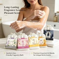 Savon Parfumé OEM ODM 250g, Marque Privée, Parfum Personnalisé, Emballage en Sac en Maille, Nettoyant Visage et Corps, Vente Directe Usine