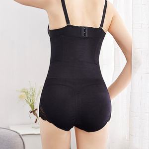 Mutandine modellanti post-parto da <span class=keywords><strong>donna</strong></span> a vita alta sottili in maglia per tutti i giorni con controllo pancia e sollevamento glutei, triplo gancio e finiture in pizzo - Product Image 4