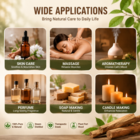 Huile Essentielle de Bois de Santal 100% Pure Biologique en Vrac, Issu de la Corte, pour Massage Corporel, Nourrissante pour la Peau, Éclaircissante, Douceur Olfactive