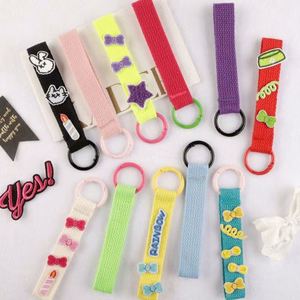 Customized Blank Colorful South Korea Nylon/Polyester Keychain Hand Embroidered Cloth Strip <b>Key</b> <b>Chain</b> Luggage Streamers - Product Image 4
